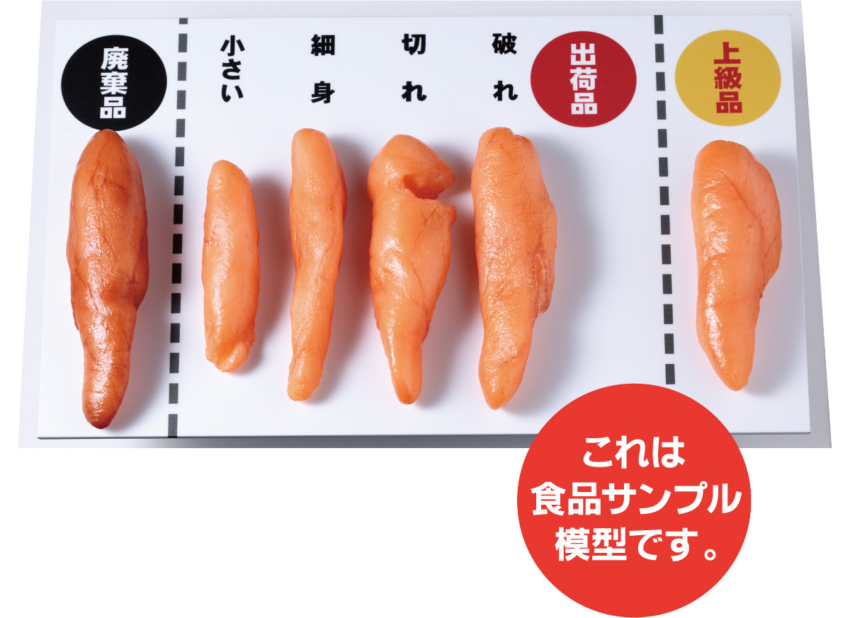 事例：タラコ選別-食品サンプル模型活用事例